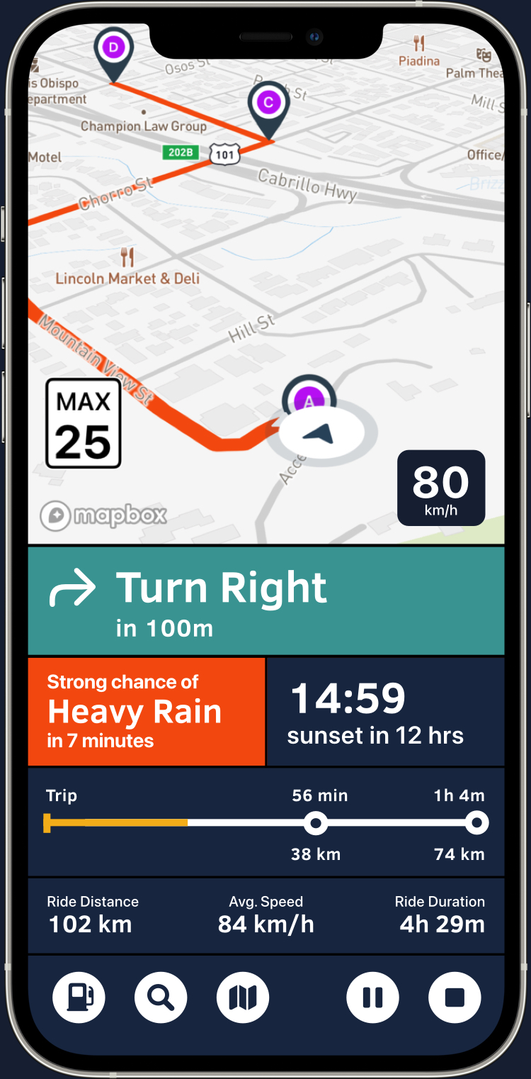 Tracking screenshot