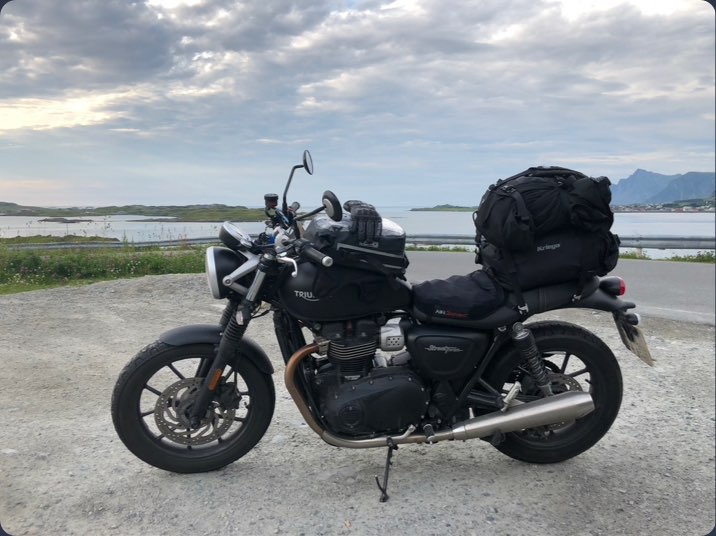Photo of a motorcycle prepared for adventure