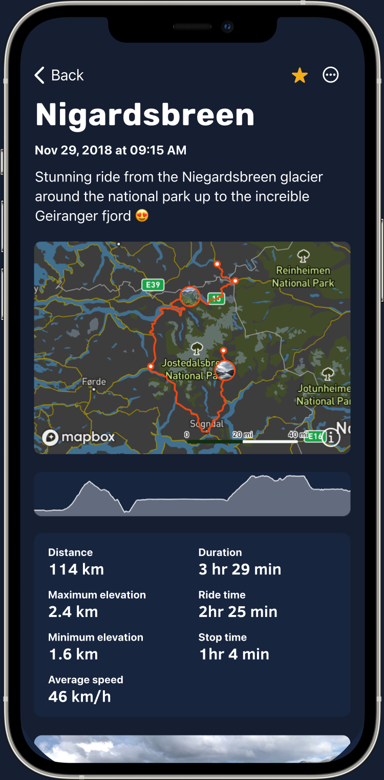 Tracking screenshot